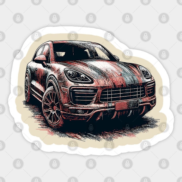 Porsche Cayenne Sticker by Vehicles-Art